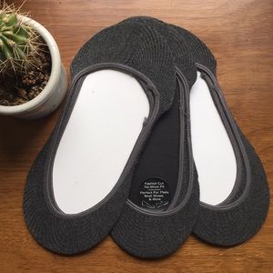 Brand new - 3 pairs of charcoal no show socks